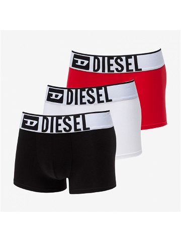 Diesel Umbx-Damienthreepack-XL Logo Boxer 3-Pack White Red Black