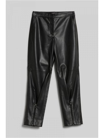 Kalhoty karl lagerfeld faux leather zip pants černá 44