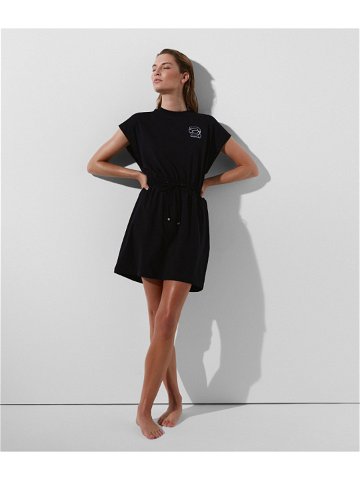 Plážové oblečení karl lagerfeld ikonik 2 0 beach dress černá s