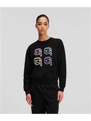 Mikina karl lagerfeld ikonik 2 0 outline sweatshirt černá l