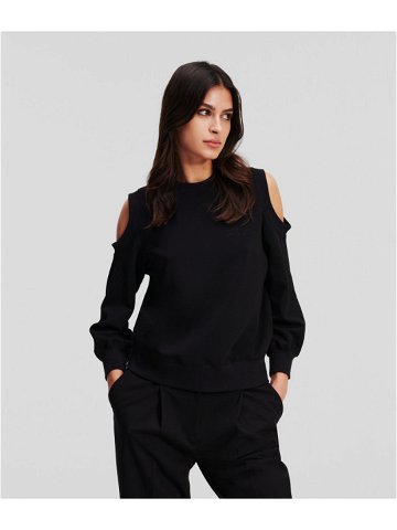 Mikina karl lagerfeld logo feminine sweatshirt černá s