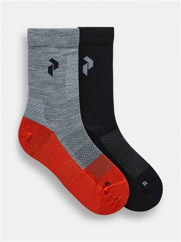 Ponožky peak performance hiking sock 2-pack černá 35 37