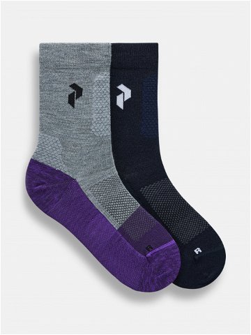 Ponožky peak performance hiking sock 2-pack modrá 37 39