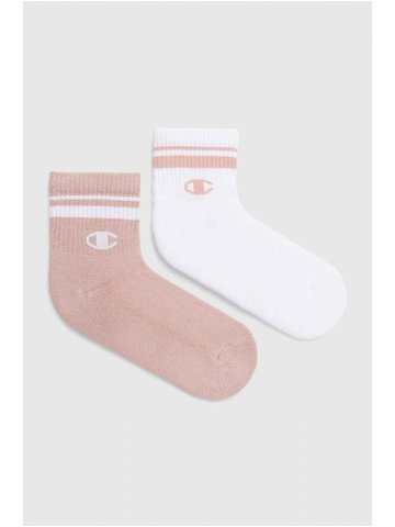 Ponožky Champion 2-pack dámské růžová barva