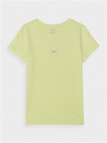 Dívčí hladké tričko z organické bavlny – limetka