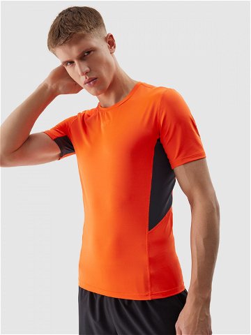 Pánské sportovní tričko slim z recyklovaných materiálů – oranžové