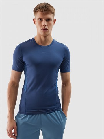 Pánské sportovní tričko slim z recyklovaných materiálů – tmavě modré