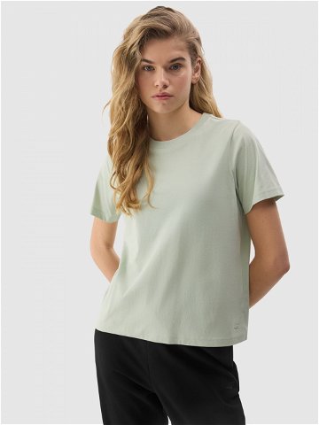 Dámské hladké tričko s organickou bavlnou – zelené