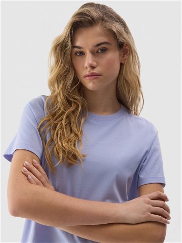 Dámské hladké tričko s organickou bavlnou – modré