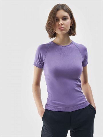 Dámské běžecké outdoorové bezešvé tričko – fialové