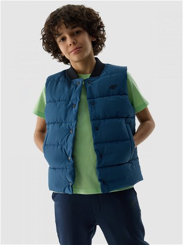 Chlapecká péřová vesta s výplní ze syntetického peří – modrá