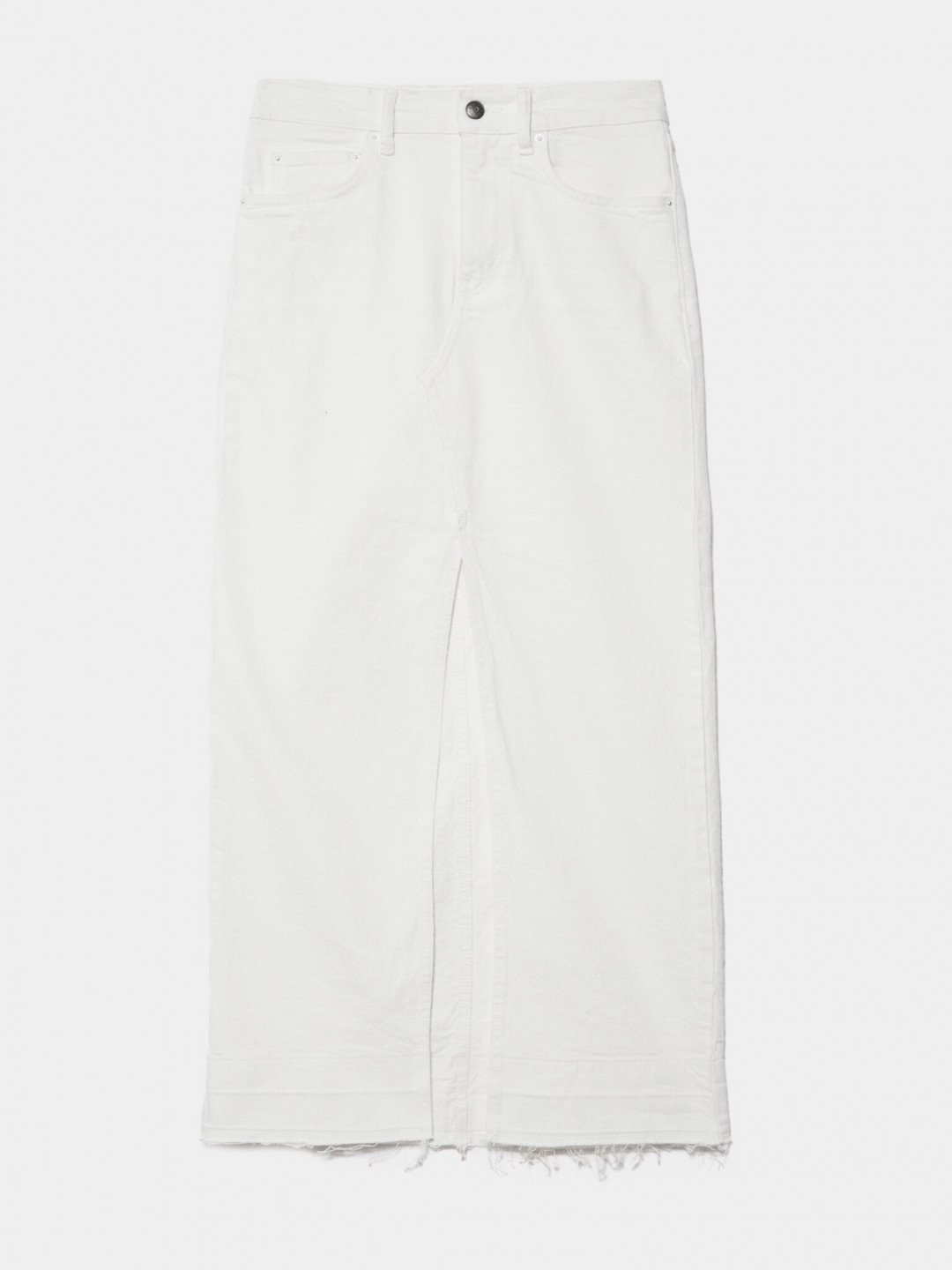 Sisley Džínová sukně 4TLALE03I Bílá Regular Fit