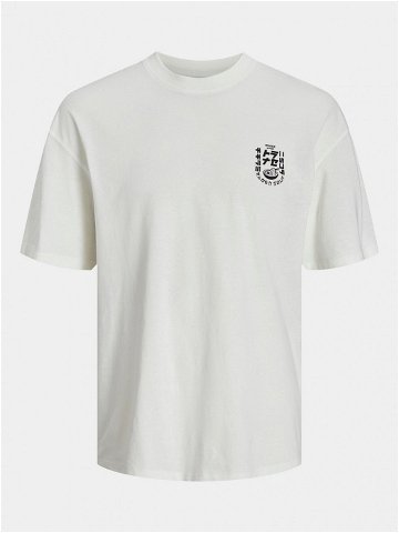 Jack & Jones T-Shirt Dirk 12249223 Bílá Wide Fit