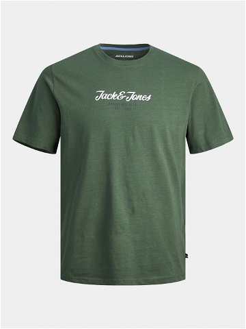 Jack & Jones T-Shirt Henry 12248600 Zelená Standard Fit