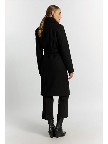 Monnari Kabáty Dlouhý dámský kabát černý