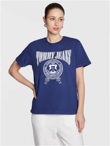 Tommy Jeans T-Shirt Varsity DW0DW14919 Tmavomodrá Loose Fit