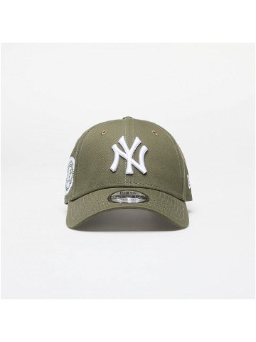 New Era New York Yankees MLB Side Patch 9FORTY Adjustable Cap New Olive White