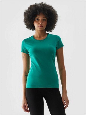 Dámské hladké tričko slim – zelené