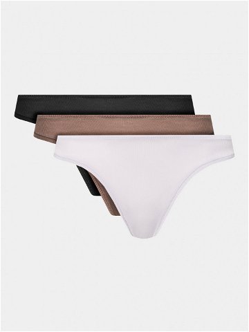 Calvin Klein Underwear Sada 3 kusů string kalhotek 000QD5220E Barevná