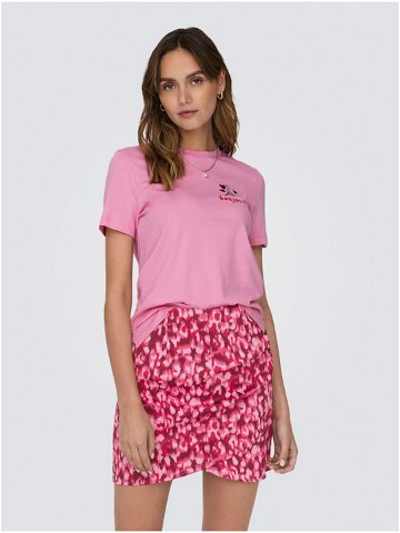 Růžové dámské tričko ONLY Kita
