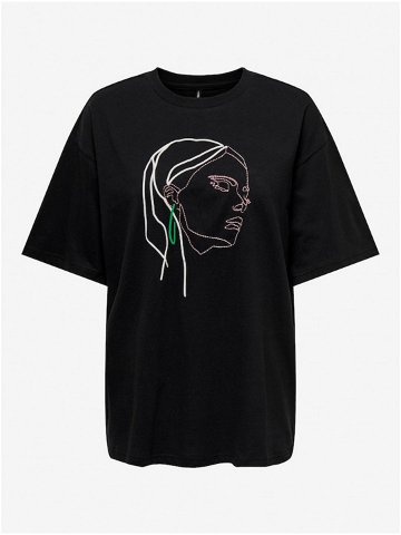 Černé dámské oversize tričko ONLY Ola