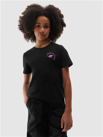 Dívčí hladké tričko – černé