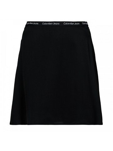 Calvin Klein Jeans LOGO ELASTIC SKIRT Krátké sukně Černá