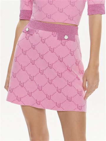 Liu Jo Mini sukně MA4216 MA49I Růžová Slim Fit