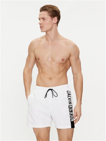 Calvin Klein Swimwear Plavecké šortky KM0KM00991 Bílá Regular Fit