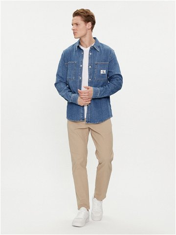 Calvin Klein Jeans džínová košile Linear J30J324885 Modrá Slim Fit