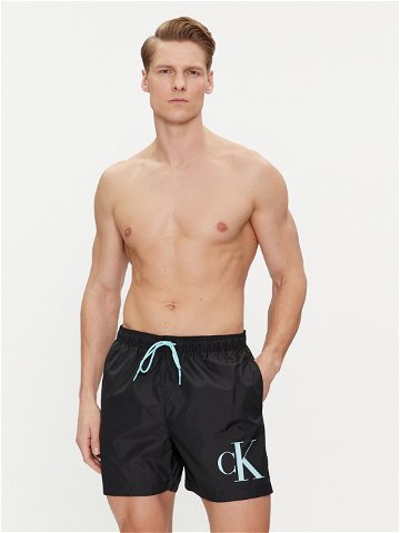 Calvin Klein Swimwear Plavecké šortky KM0KM01003 Černá Regular Fit