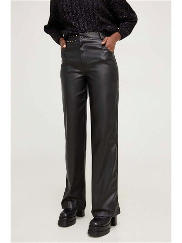 Kalhoty Answear Lab dámské černá barva jednoduché high waist