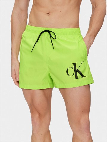 Calvin Klein Swimwear Plavecké šortky KM0KM00967 Zelená Regular Fit