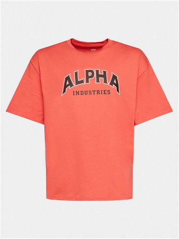 Alpha Industries T-Shirt College 146501 Červená Relaxed Fit