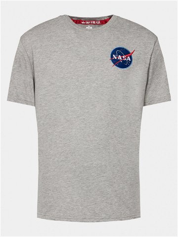 Alpha Industries T-Shirt Space Shuttle 176507 Šedá Regular Fit