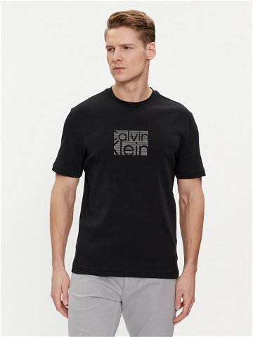 Calvin Klein T-Shirt Emroidered Block K10K112498 Černá Slim Fit