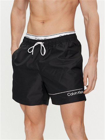 Calvin Klein Swimwear Plavecké šortky KM0KM00957 Černá Regular Fit