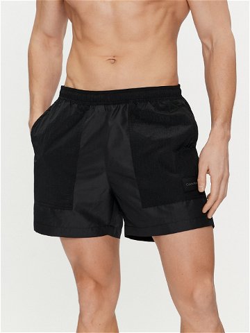 Calvin Klein Swimwear Plavecké šortky KM0KM00951 Černá Regular Fit