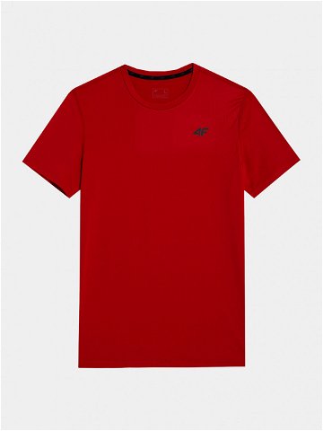 4F T-Shirt 4FWSS24TFTSM598 Červená Regular Fit