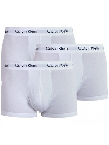 3PACK pánské boxerky Calvin Klein bílé Velikost XL