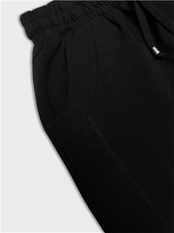 Černé dámské látkové kalhoty typu chino 3589 09X černá L 40
