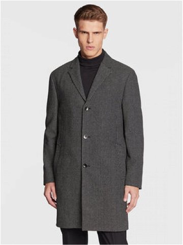 Calvin Klein Vlněný kabát Statement K10K109952 Černá Regular Fit