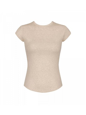 Dámské tričko GO Ribbed T-Shirt – GRAY – sv béžové M013 – SLOGGI GRAY XL