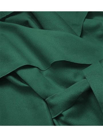 Lahvově zelený dámský minimalistický kabát 747ART zielony ONE SIZE