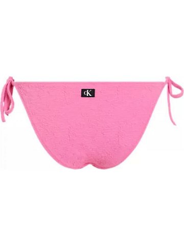 Dámské plavkové kalhotky STRING SIDE TIE BIKINI KW0KW02398 TOZ růžové – Calvin Klein M