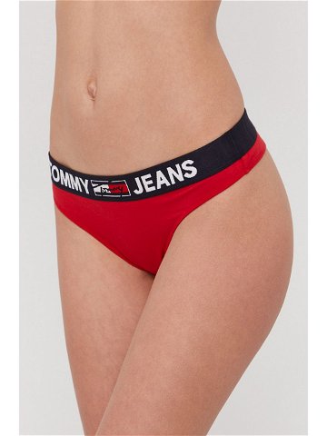 Tanga Tommy Jeans červená barva UW0UW02823