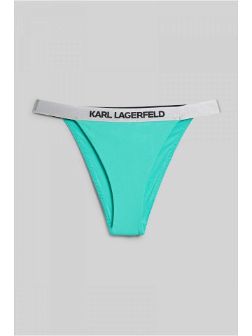 Plavky karl lagerfeld logo bikini bottom w elastic zelená xl