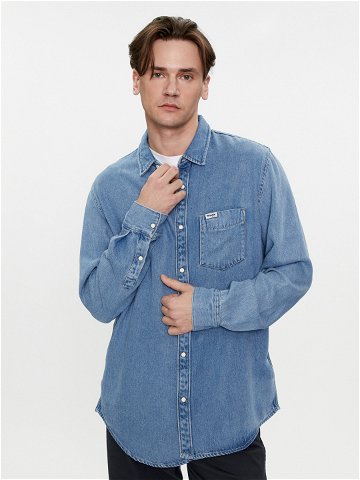 Wrangler džínová košile 112350578 Modrá Regular Fit
