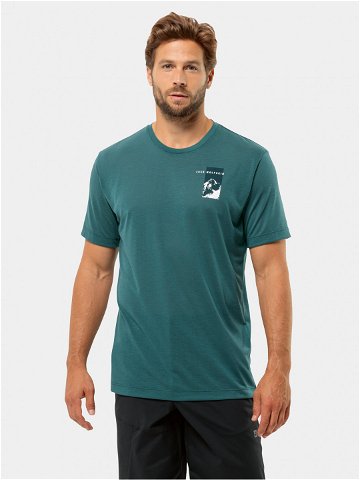 Jack Wolfskin T-Shirt Vonnan 1809941 Zelená Regular Fit