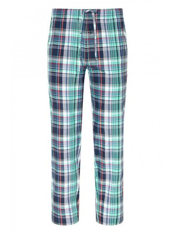 Pánské pyžamové kalhoty 500772H B90 čtyrkysovomodré káro – Jockey 2XL